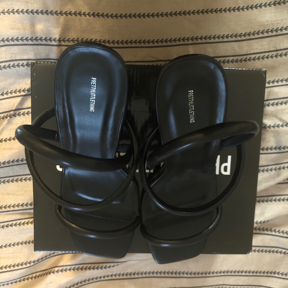 Chunky Black Heel Slingback Sandal